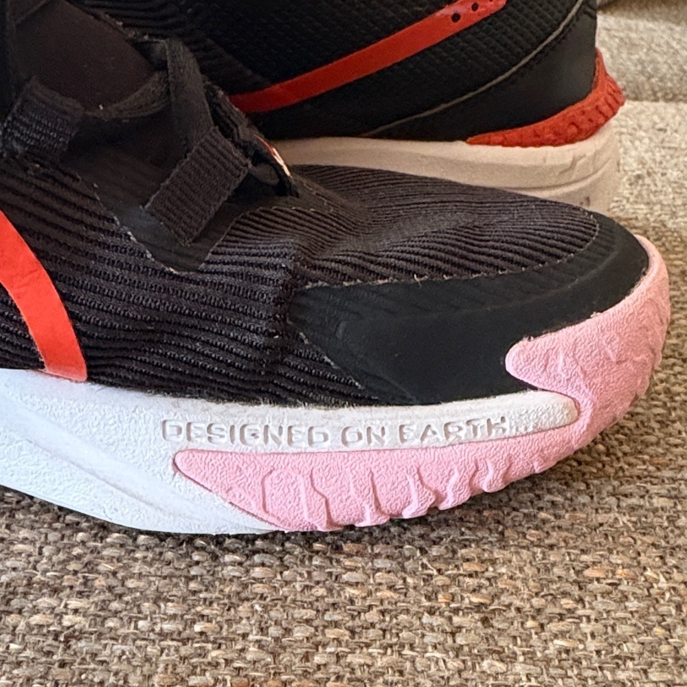 Gently Loved Nike Kids Black, Red and Pink Sneakers - Picture 6 of 9